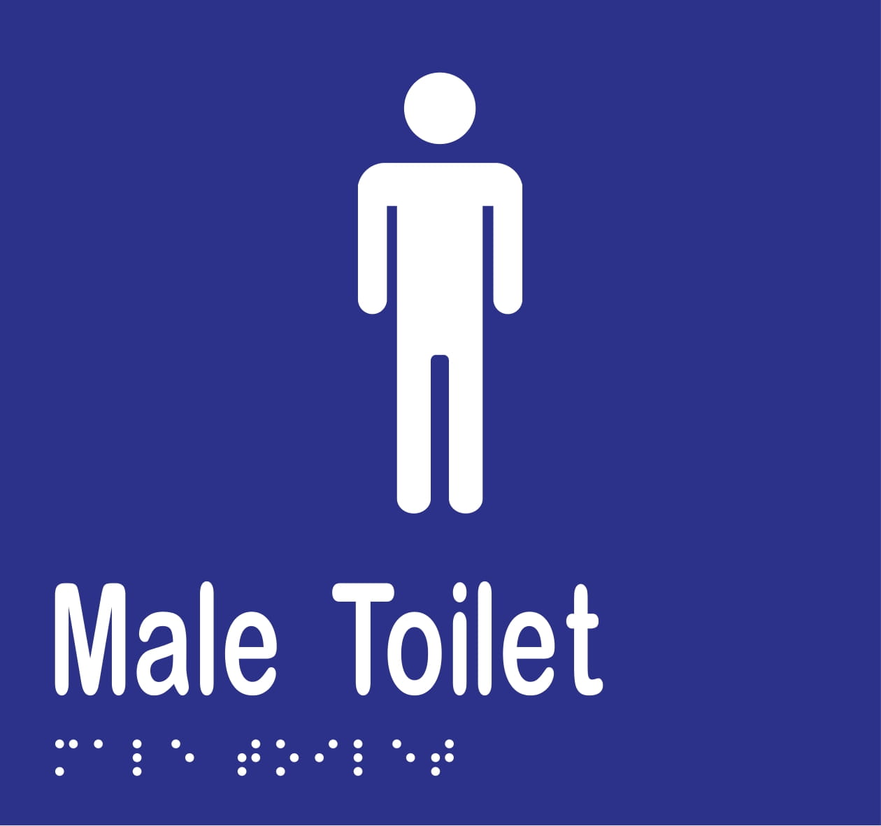 Male Toilet Braille 160mmW x 150mmH