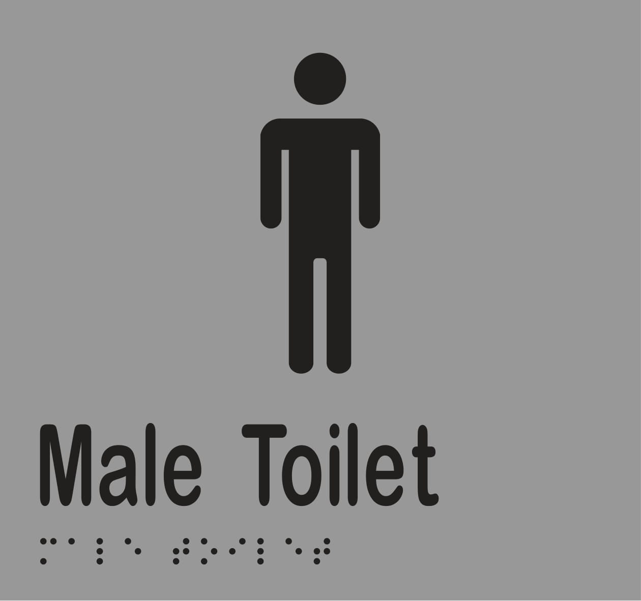 Male Toilet Braille 160mmW x 150mmH