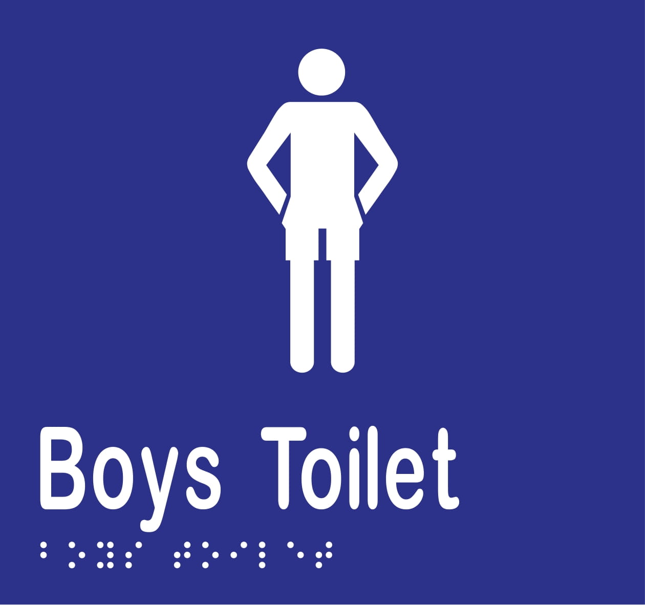 Boys Toilet Braille 160mmW x 150mmH
