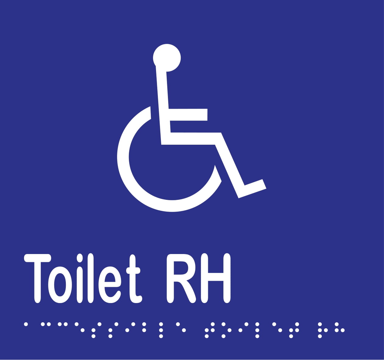 Accessible Toilet RH Braille 160mmW x 150mmH