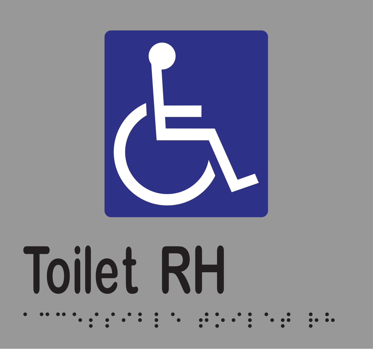 Accessible Toilet RH Braille 160mmW x 150mmH