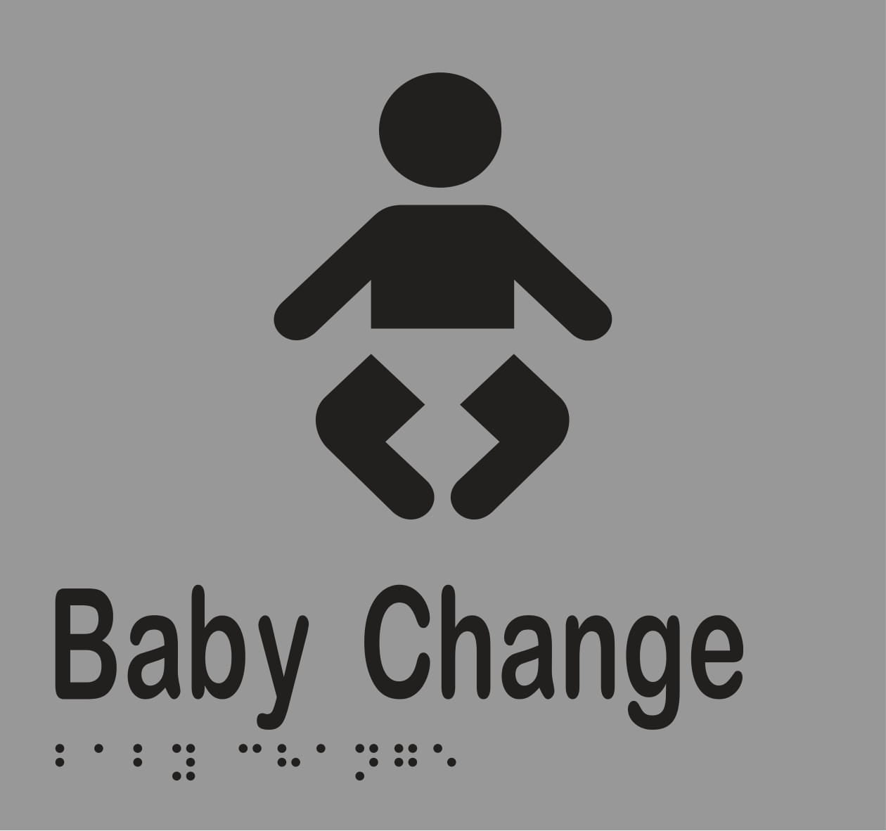 Baby Change Braille 160mmW x 150mmH
