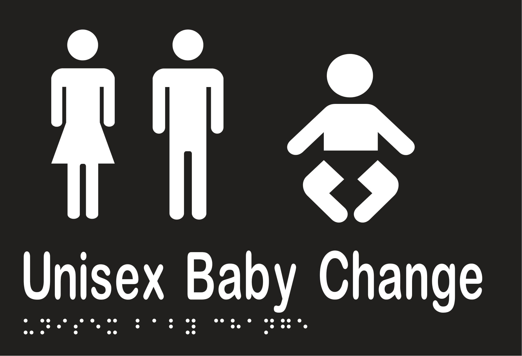 Unisex Baby Change Braille 220mmW x 150mmH