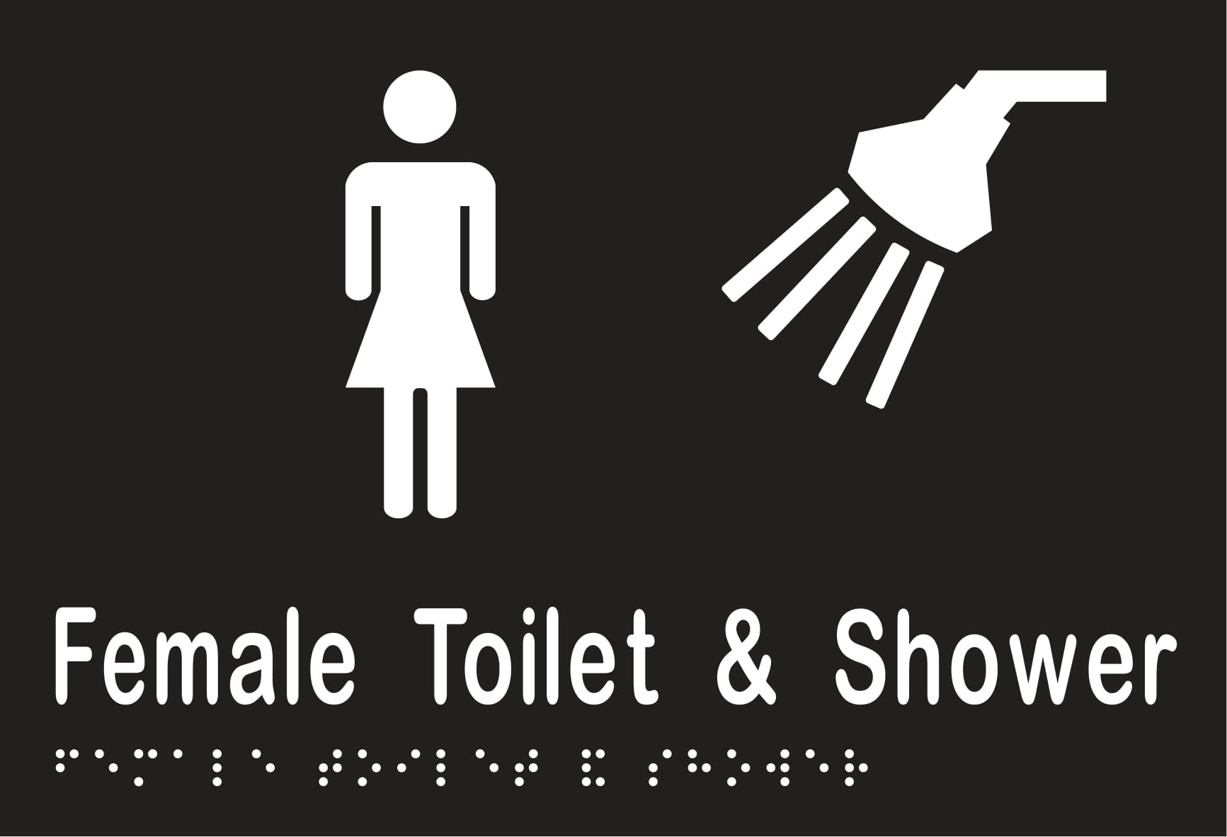 Female Toilet & Shower Braille