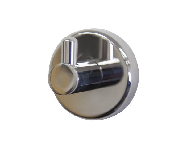 Hat and Coat Hook - Concealed Fix in Polished Stainless Steel 44mmW x 47mmH x 39mmD
