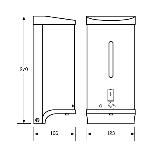 Auto Sanitiser Dispenser in Satin Stainless Steel