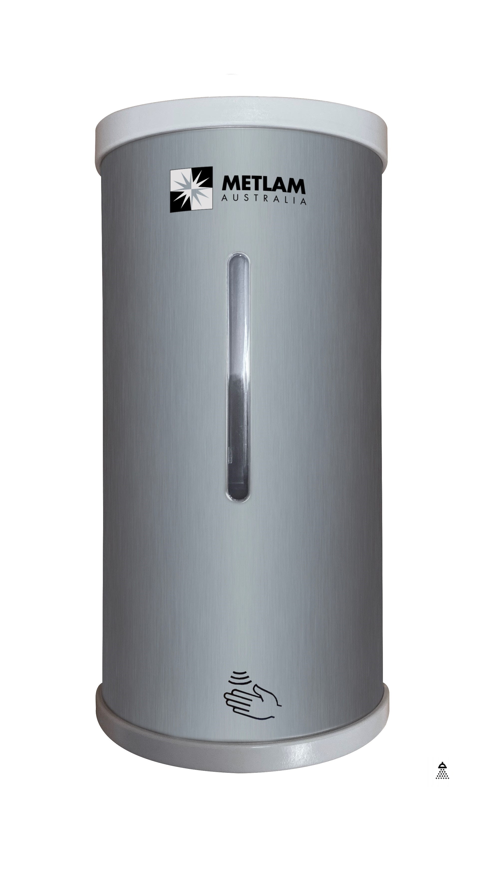 Hygiene Station - Stand in Designer Black & Sanitiser Dispenser Kit in Stainless Steel