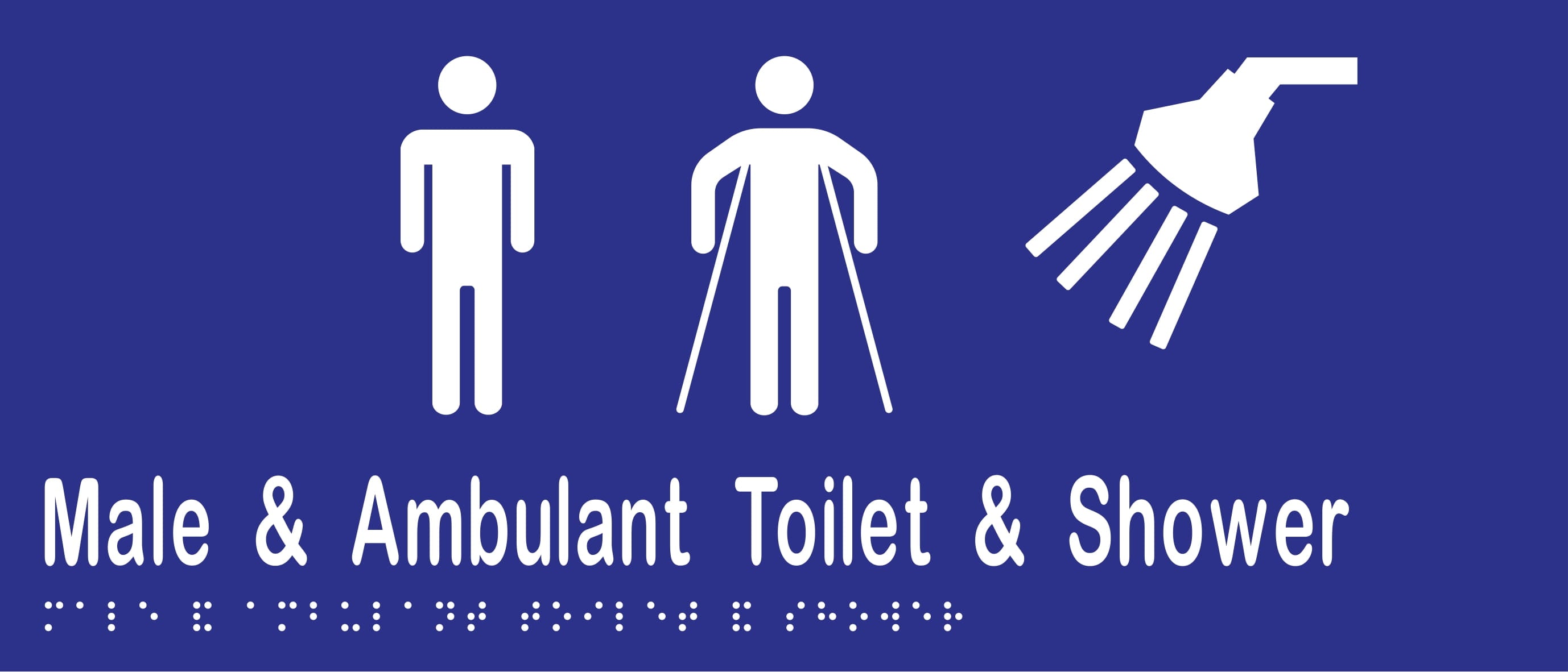 Male & Ambulant Toilet & Shower 350mmW x 150mmH