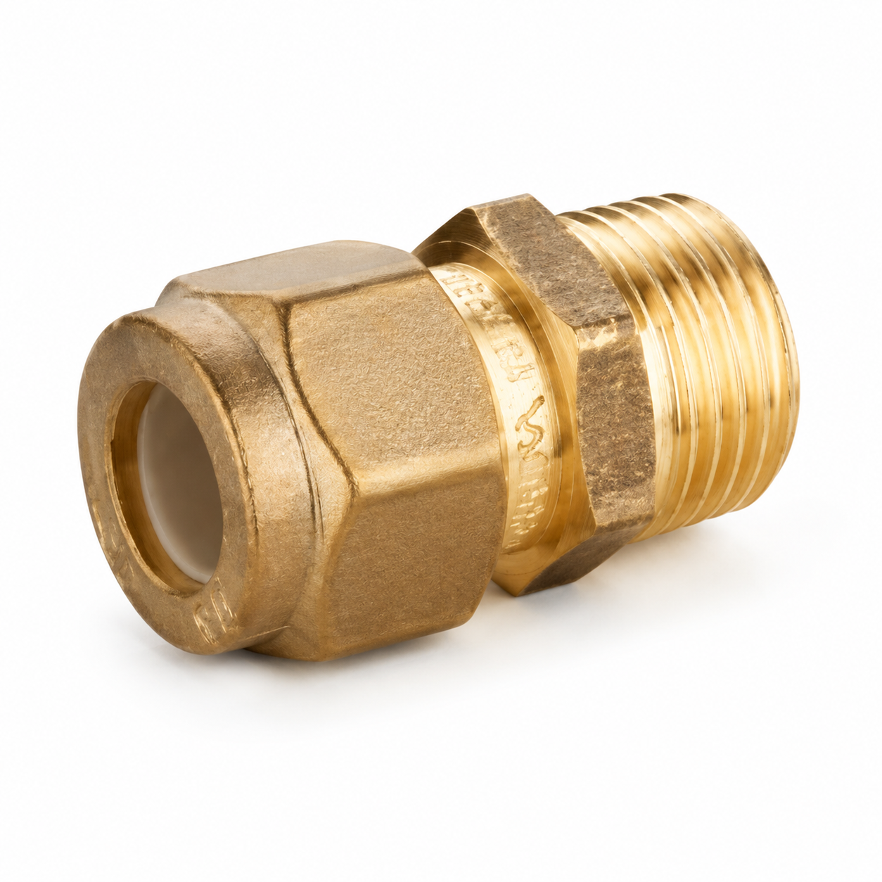 Compression Union Fitting with Nylon Olive, Male Thread - Lead Free DR Brass | NF0302F