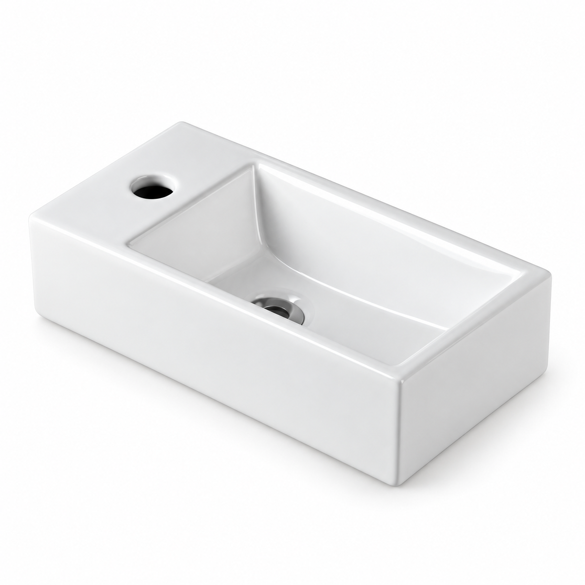 Compact Wall Hung 405x200x105 Left or Right Hand Taphole