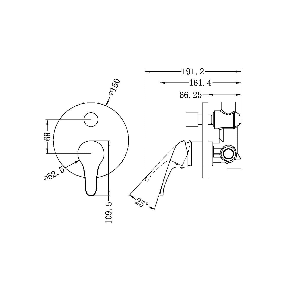 Classic Shower Mixer With Divertor
