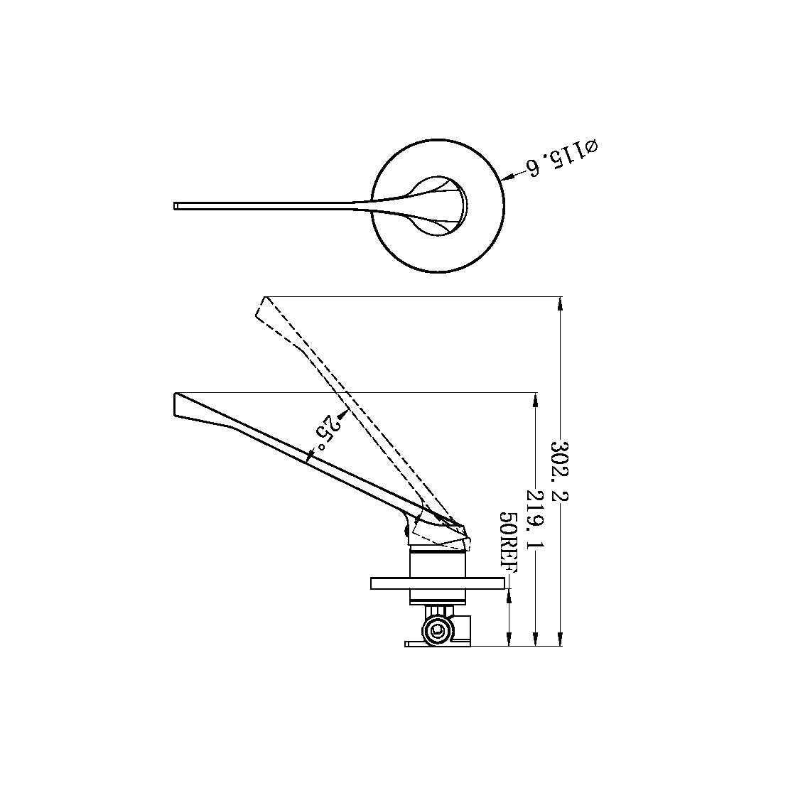 Shower Mixer Extended Handle