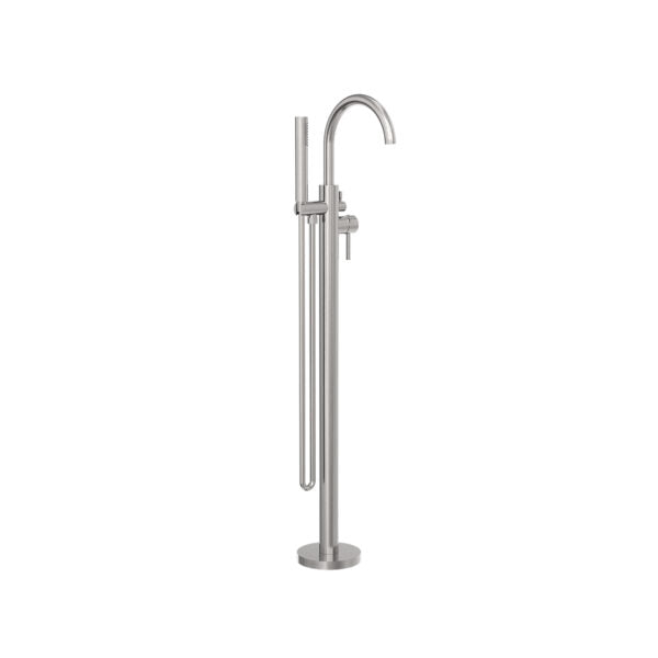 Round Floormount Mixer With Handshower