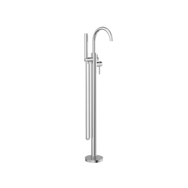 Round Floormount Mixer With Handshower