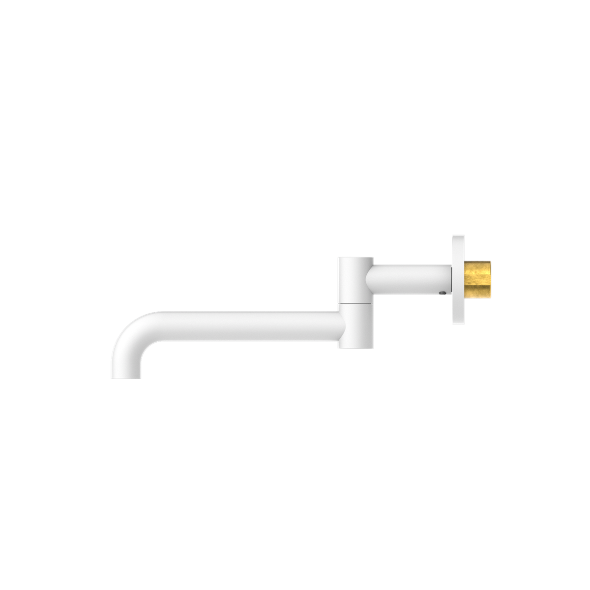 Mecca Wall Mounted Swivel Basin/bath Spout Only 225mm