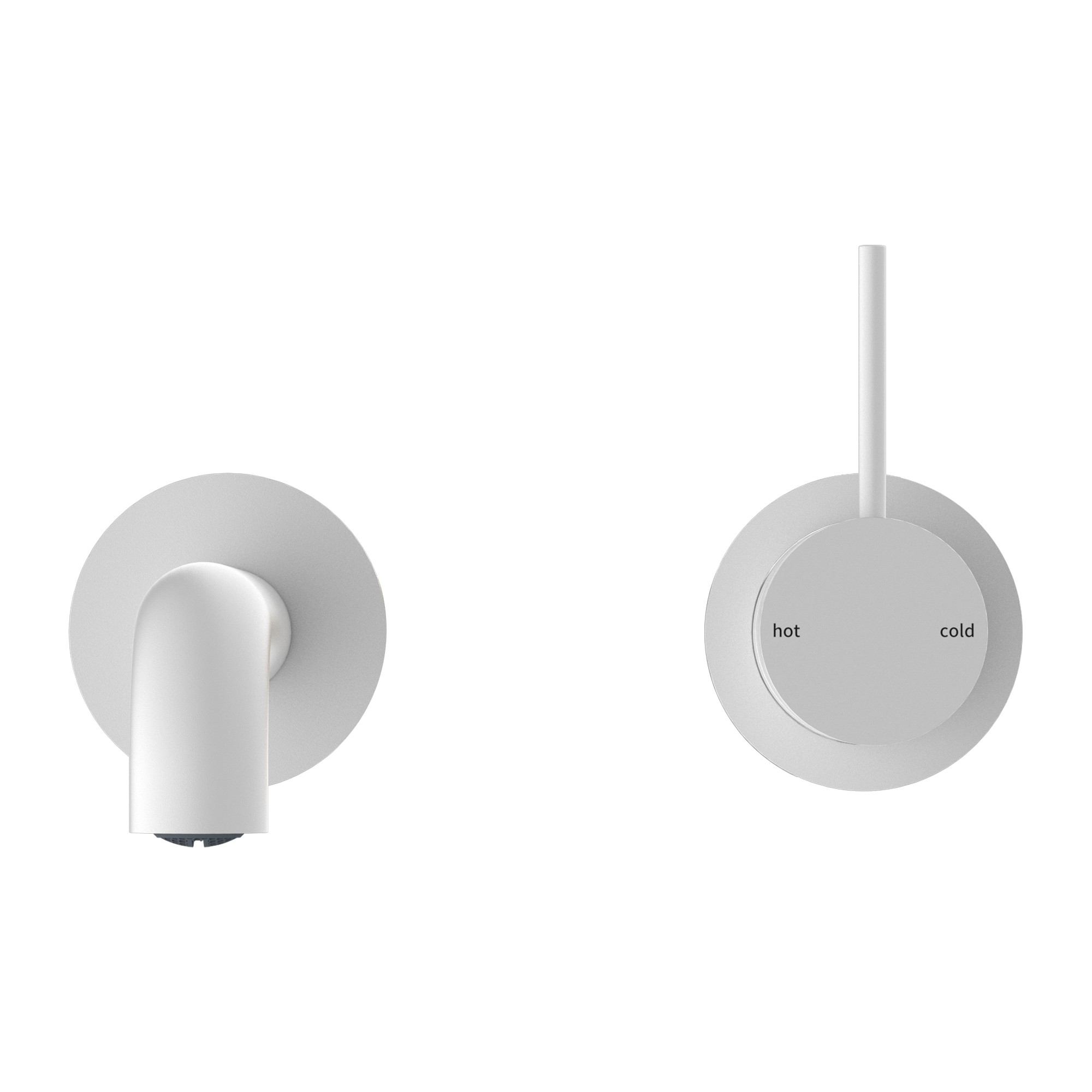 Mecca Wall Basin/bath Mixer Separete Back Plate Handle Up 160mm