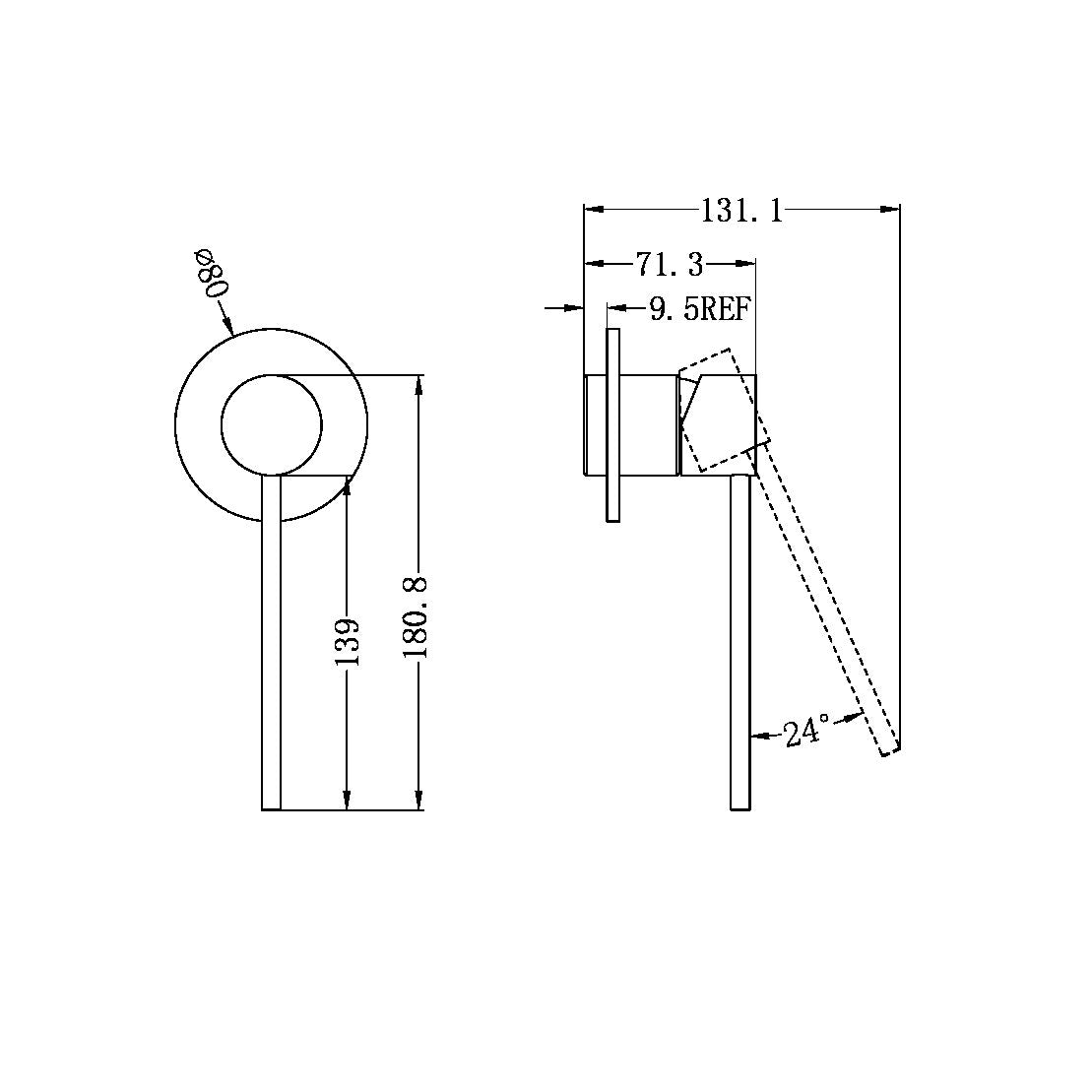 Mecca Care Shower Mixer Trim Kits Only