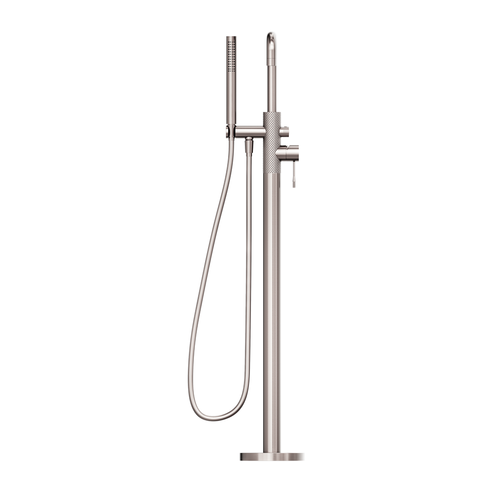 Opal Freestanding Bath Mixer With Hand Shower Brushed Nickel