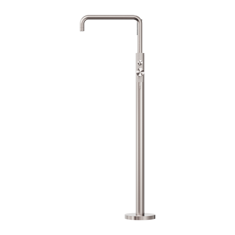 Opal Freestanding Bath Mixer With Hand Shower Brushed Nickel