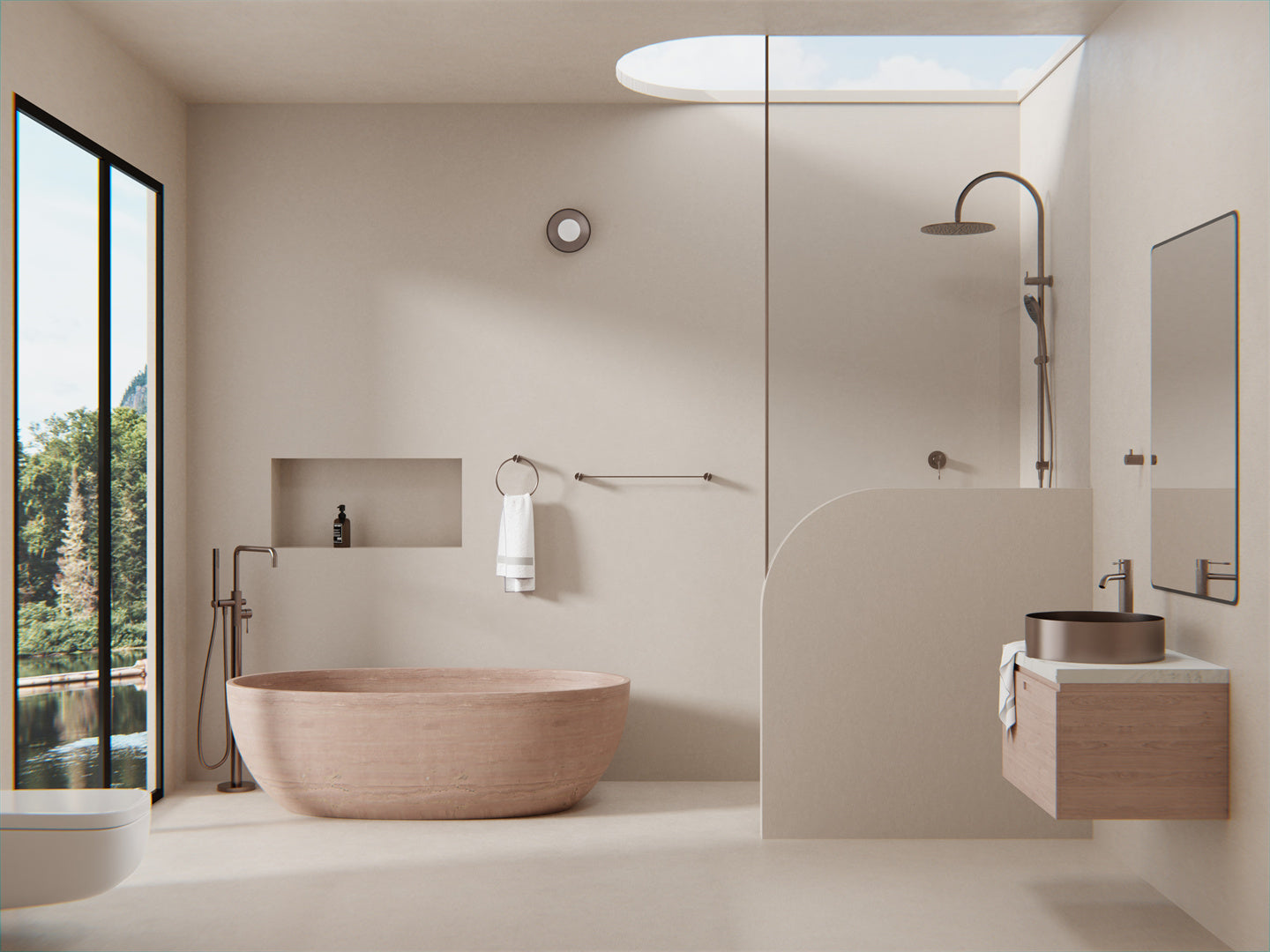 OPAL Single Towel Rail 600/800mm