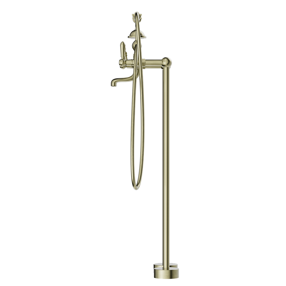 York Freestanding Bath Mixer with Metal Hand Shower