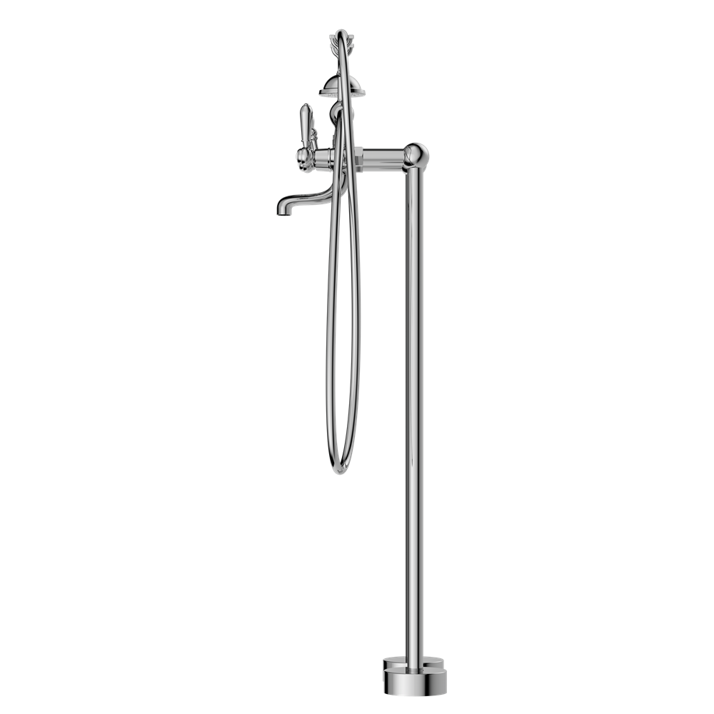 York Freestanding Bath Mixer with Metal Hand Shower
