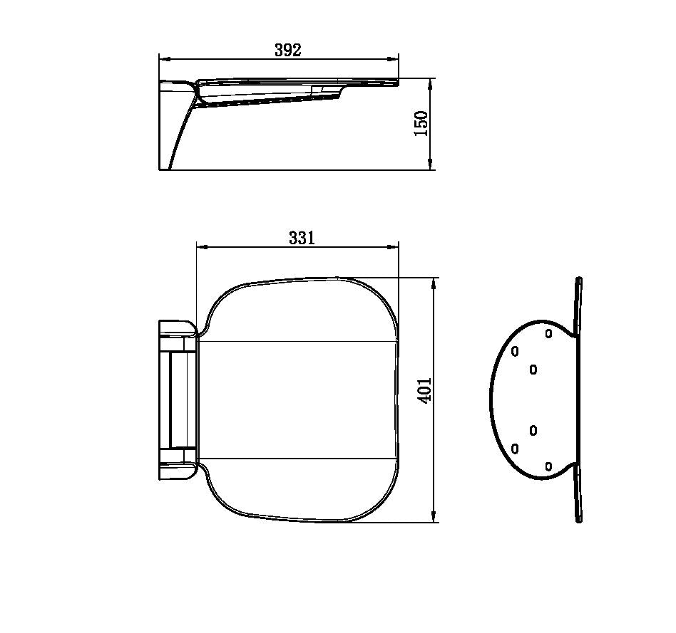 Mecca Care Shower Seat 400×330MM