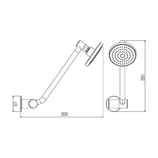 Streamjet™ Clicklock™ Orbital Adjustable Arm Chrome WELS 4 Star - 7.5L/min