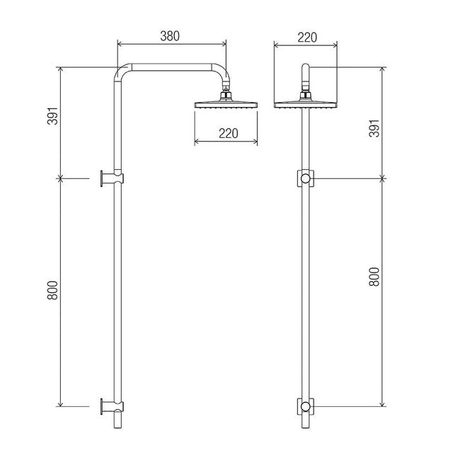 Quewb Overhead Rail Chrome