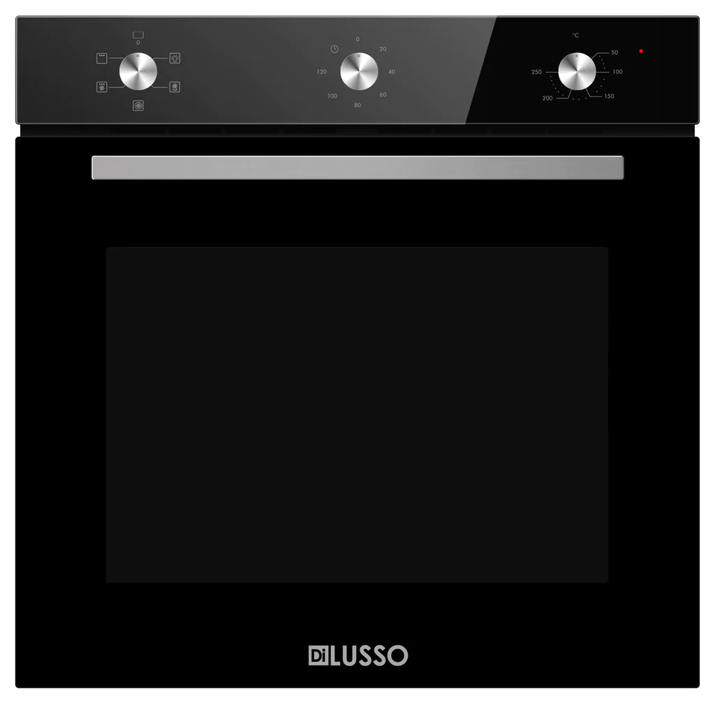 Electric Oven 600mm 5 Function - Black glass and black trim