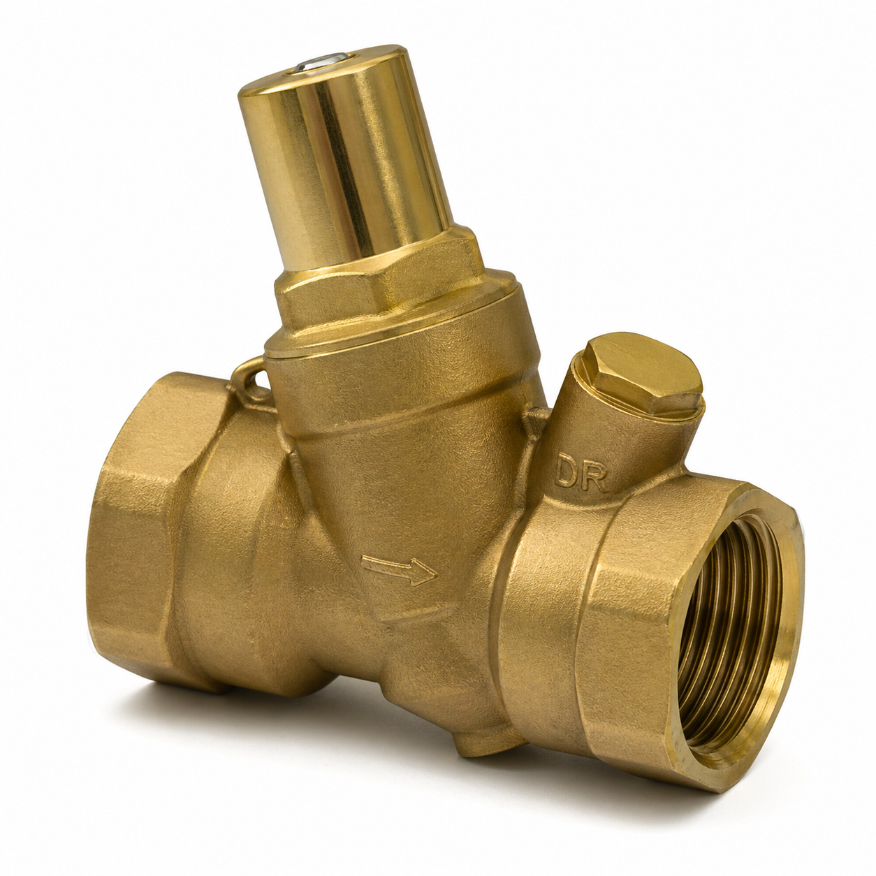 AVG 15mm Pressure Reducing Valve — Adjustable 250–650kPa, DR Brass, Watermark, Factory Set 500kPa | PRV15F-LF