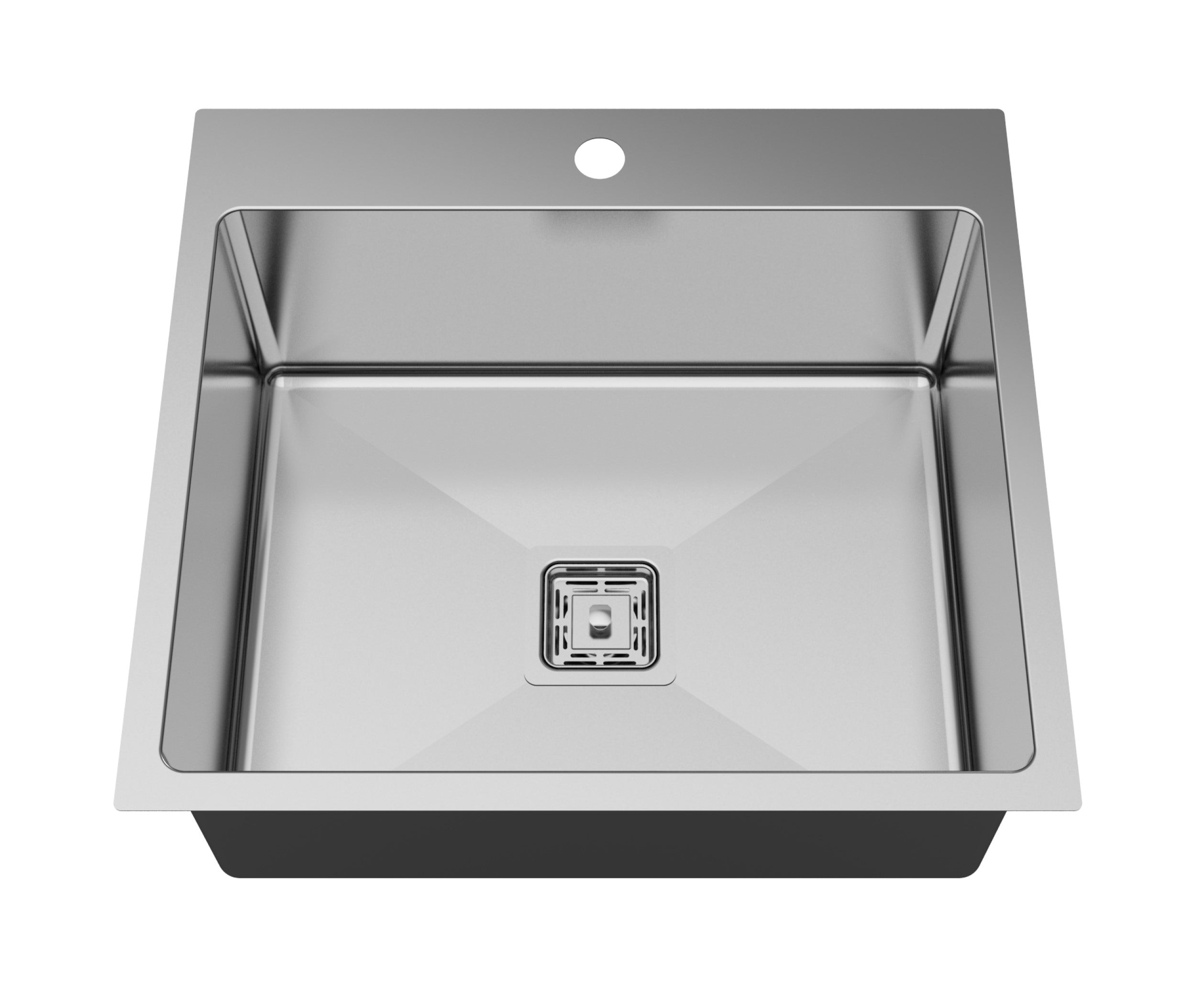 Suprema Qubix130T Single Bowl Sink with Tap Landing, No Drainer