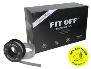 Red Back Fit Off Tape - Grey, AGA Approved | RED417