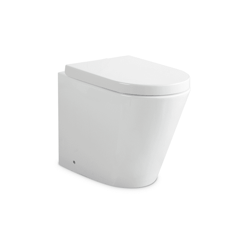 GENTEC STERISAN  In-Wall Toilet Pan Only w/ White Double-flap Seat