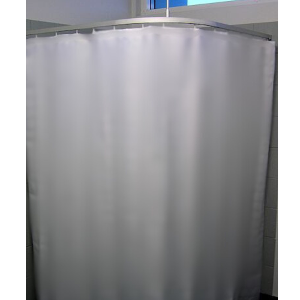 1500mm x 2000mm White Nylon Taffeta Shower Curtain