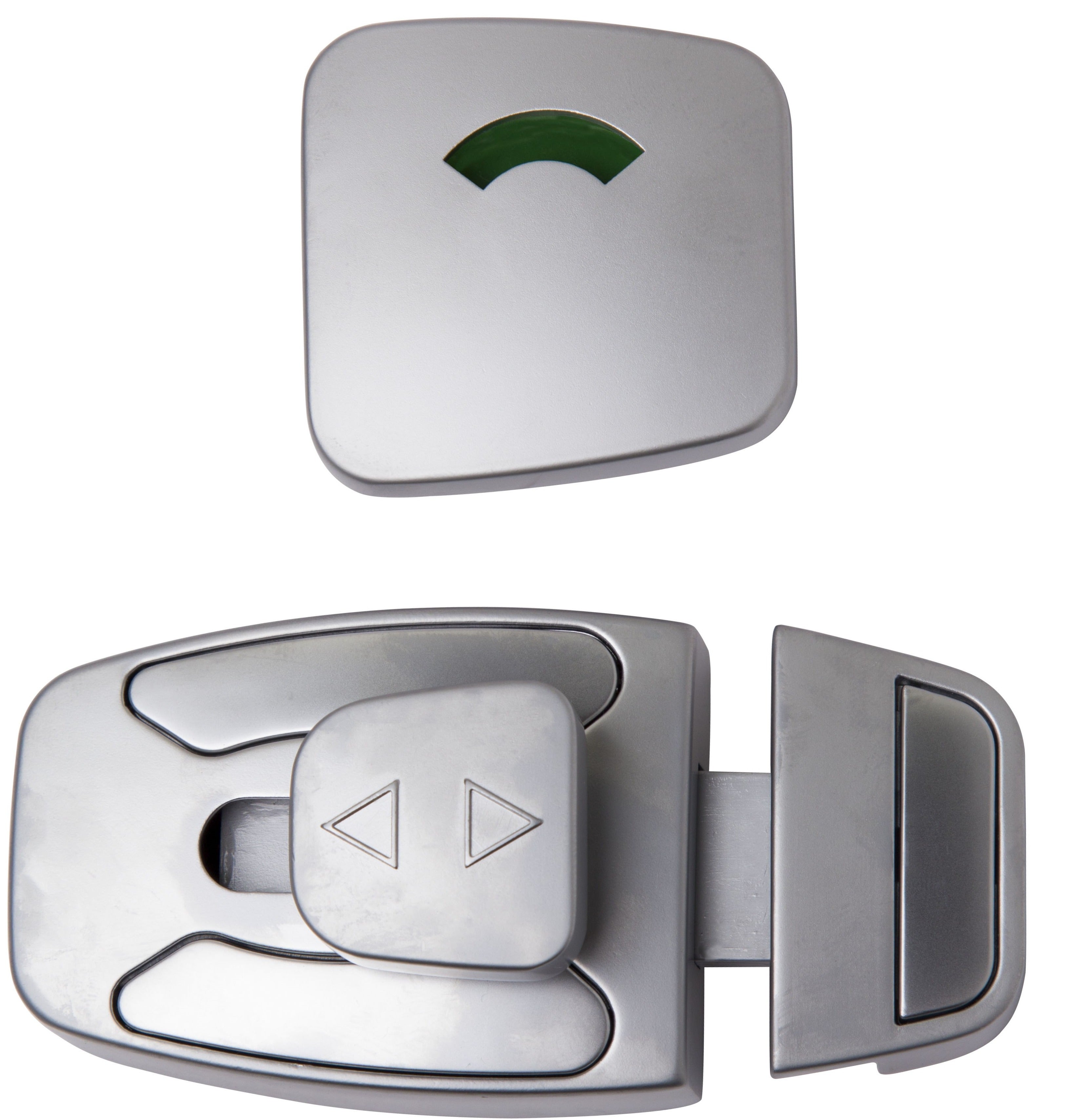 Sera Slide Lock & Indicator Set in Satin Chrome Plate