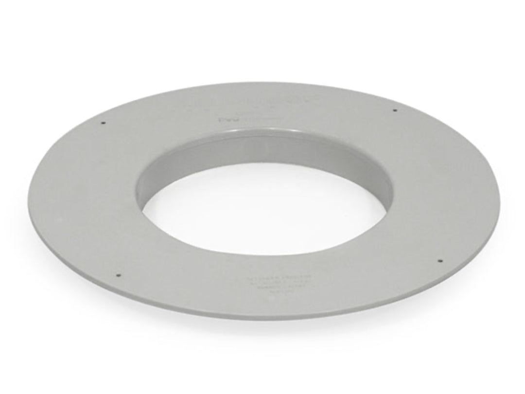 A gray PVC flange for waterproof membrane adhesion.