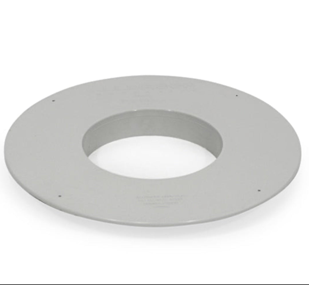 A gray PVC flange for waterproof membrane adhesion.