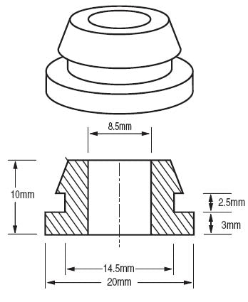 Solar Grommet 20mm OD | SOLG85