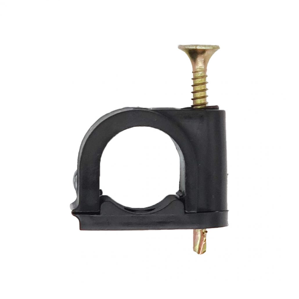 Pex Saddle Clip With Tab - 20mm, Self-Drilling Screw, Per 100 | SPEXTBSDS20