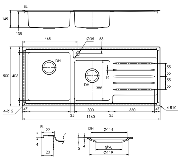 AS 1428.2 Accessible Kitchen Sink – Double Bowl with Drainer for NDIS, SDA & Aged Care | Paco Jaanson