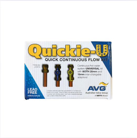 AVG Continuous Flow Hot Water Unit Quick Installation Kit Universal 15/20mm QIK-U-LF