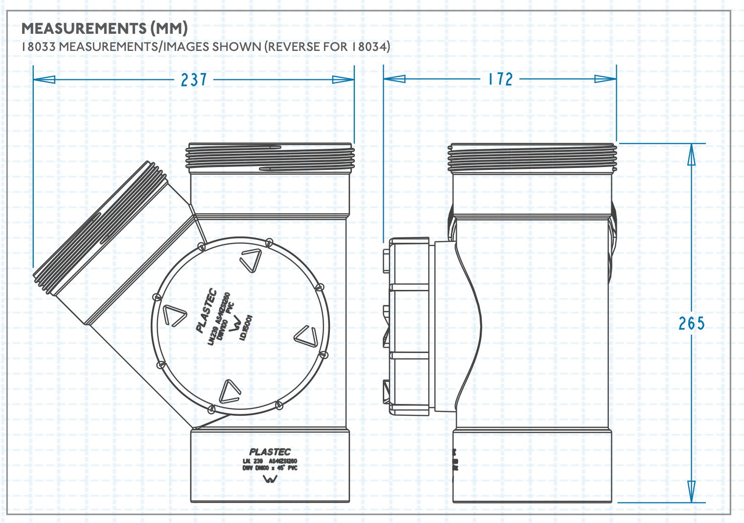 Left/Right hand Access - Female/Female - 45 Degrees