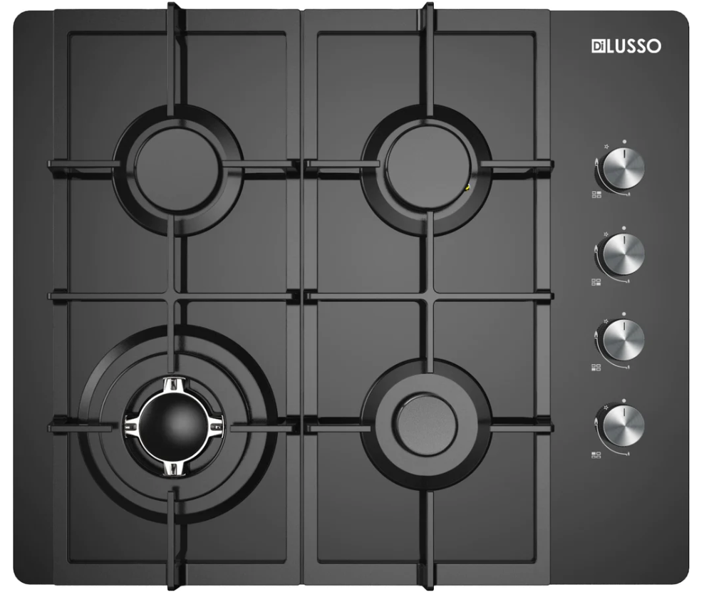 Gas Cooktop - 600mm Black Glass