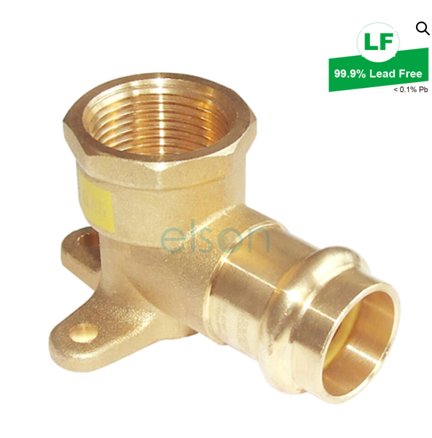 PRESS GAS NO.15BP ELBOW LF DR BRASS DN20 x Rp3/4 FI