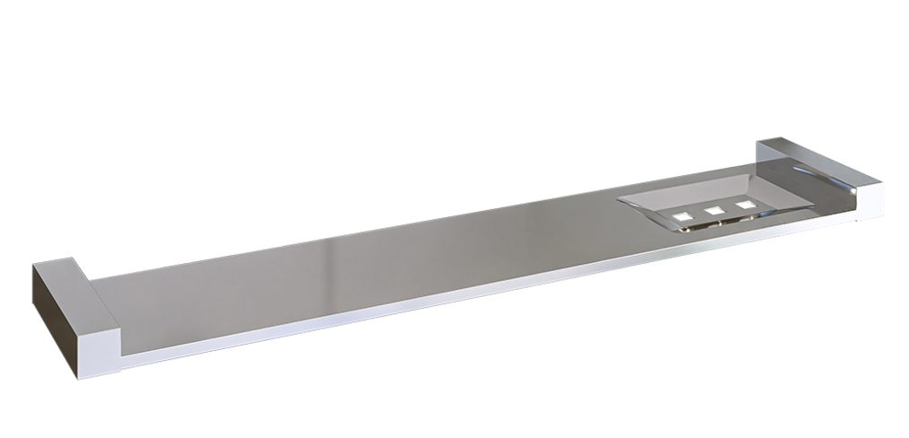 320mm Paterson Combined Shelf & Soap Dish in Polished Stainless Steel