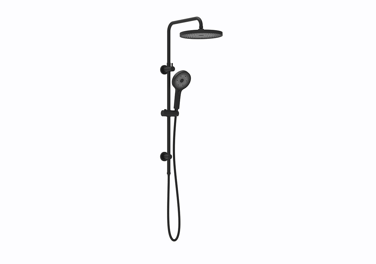 Twin Shower with Rail — 260mm Bush Head, 741 Nozzles, Diverter, 5 Finishes, Lifetime Warranty | T7808