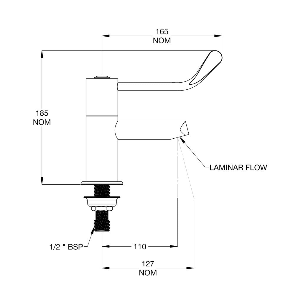 CliniLever® CP-BS Hospital Pillar Tap 150 C/D