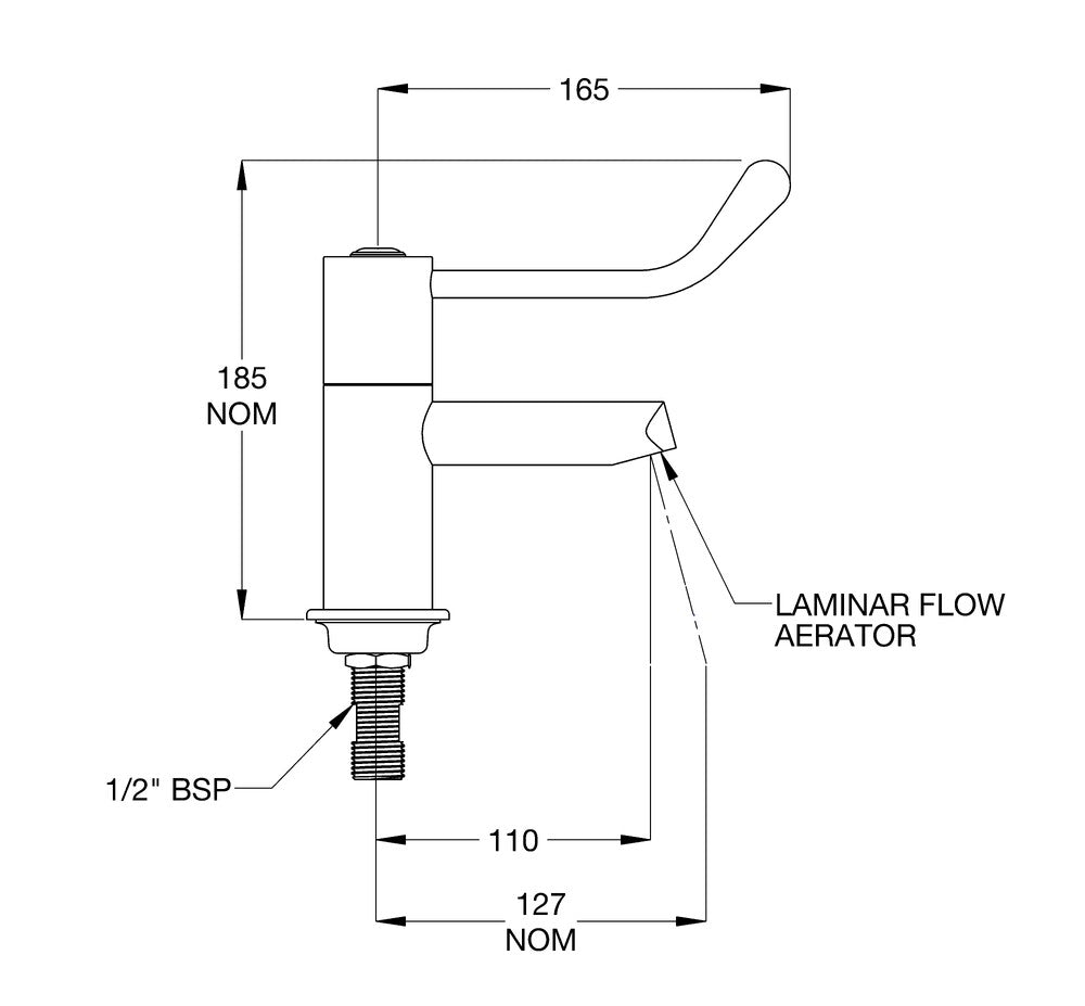 CliniLever® CP-BS Hospital Pillar Tap 150 J/V