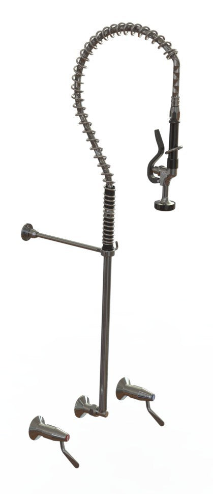 Ezy-Wash® CP-BS Wall Mounted Concealed Mixing Pre-Rinse Unit Type 82 Wall Tap - Standard